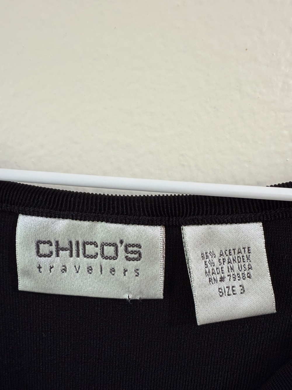 Chico’s Travelers Black Sleeveless Cowl Neck Midi Dress Size 3 Basics Career - Picture 4 of 6